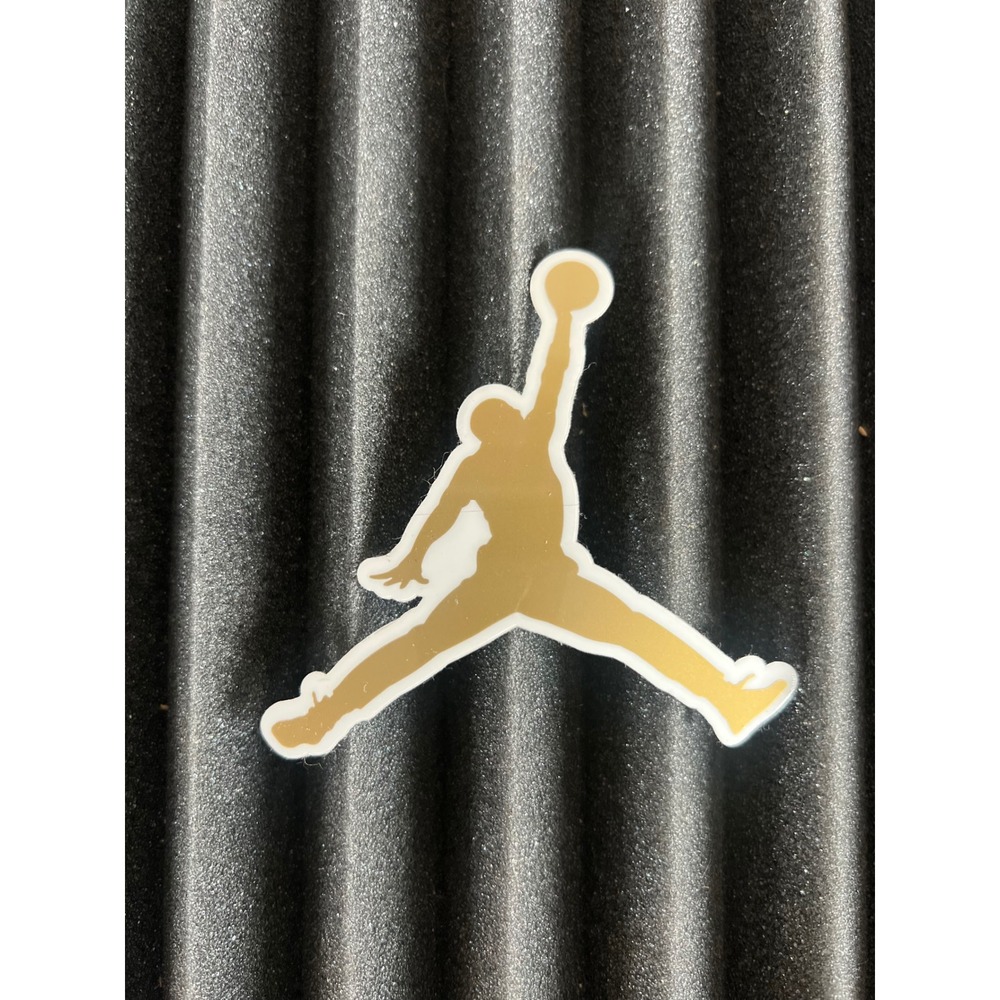 Air Jordan Jumpman Logo Sticker Decal Gold‎ White Collectible